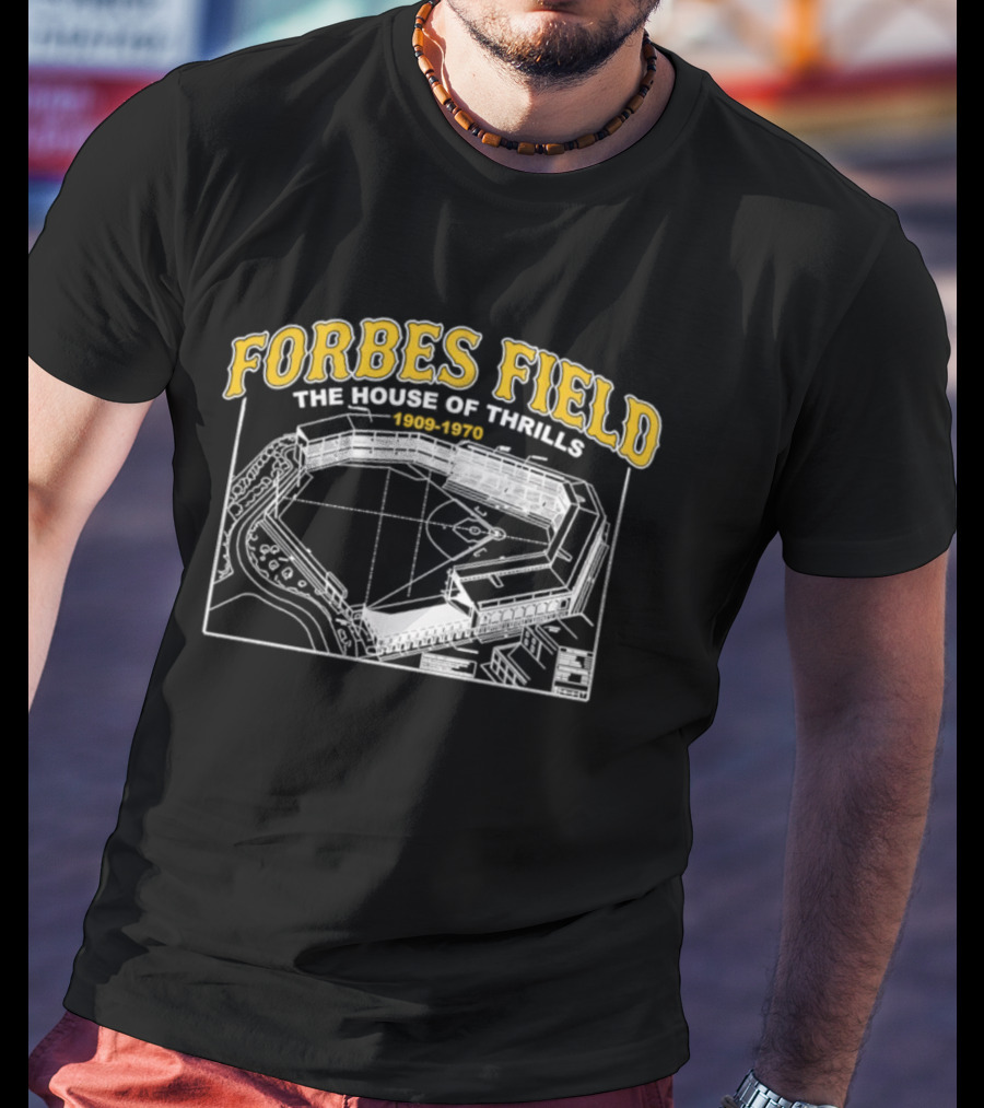 Forbes Field The House Of Thrills 1909 1970 Blueprint Pittsburgh PA T-Shirt