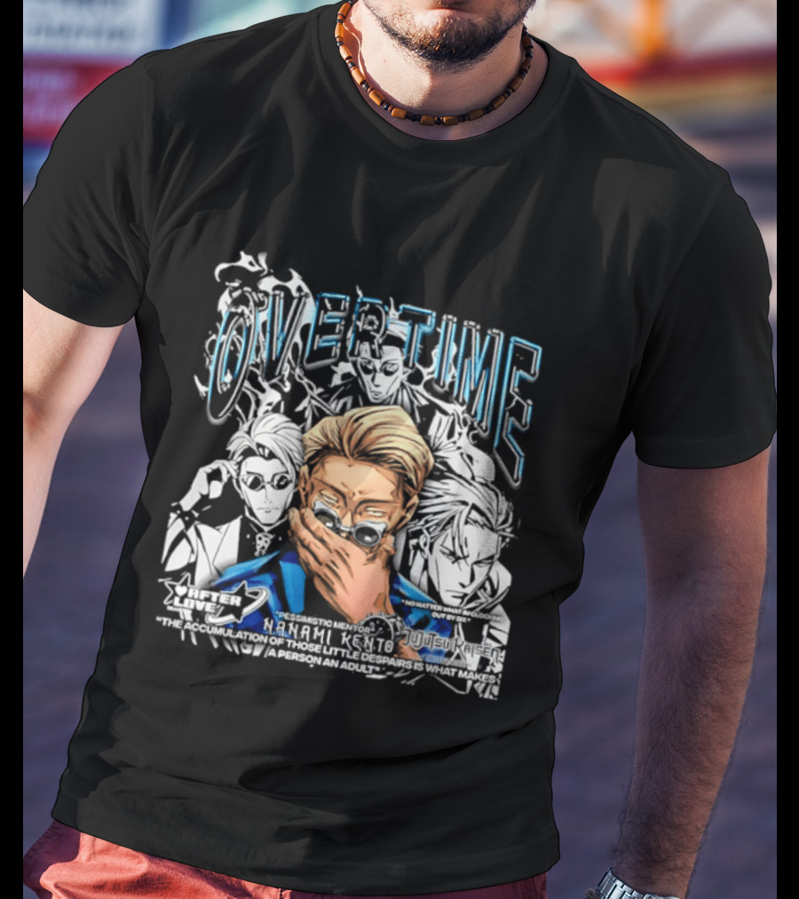 Nanami Kento Overtime Jujutsu Kaisen Anime Mentor T-Shirt