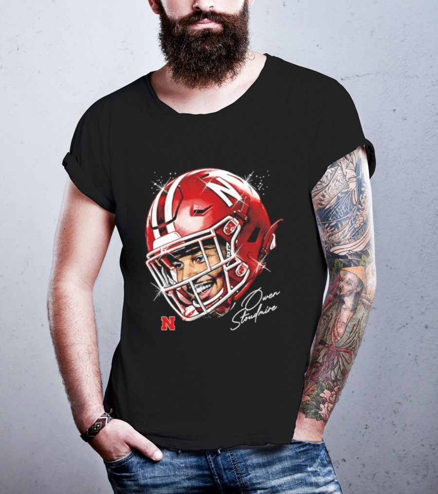 Owen Stoudmire Nebraska Cornhuskers Football Helmet T-Shirt