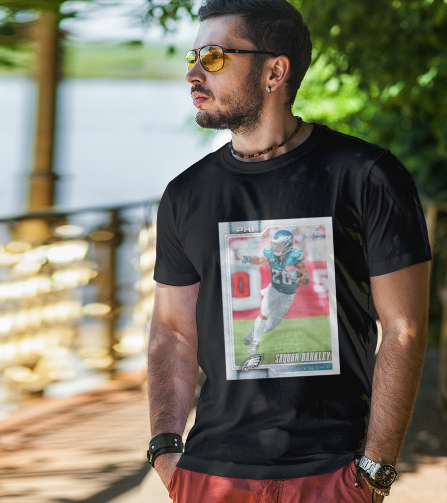 Saquon Barkley Topps Philadelphia Eagles 2026 Running Back Card T-Shirt