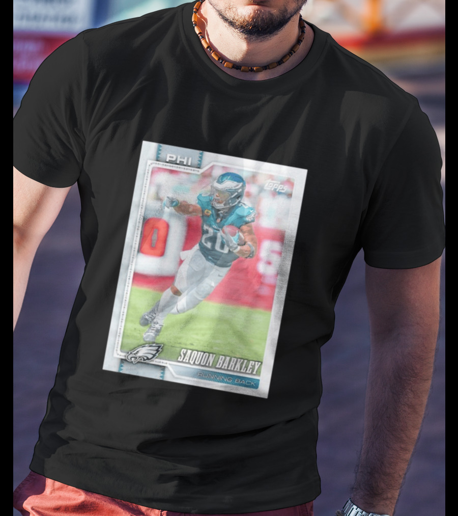 Saquon Barkley Topps Philadelphia Eagles 2026 Running Back Card T-Shirt
