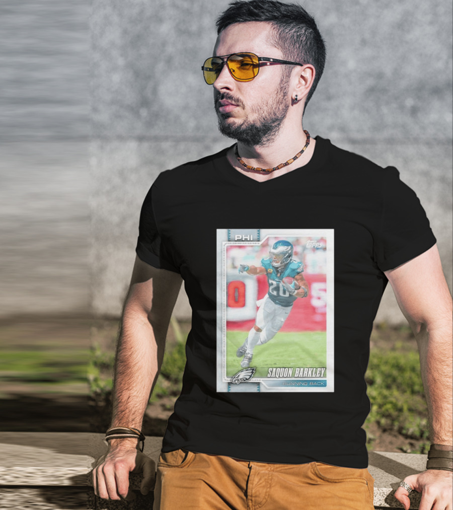 Saquon Barkley Topps Philadelphia Eagles 2026 Running Back Card T-Shirt