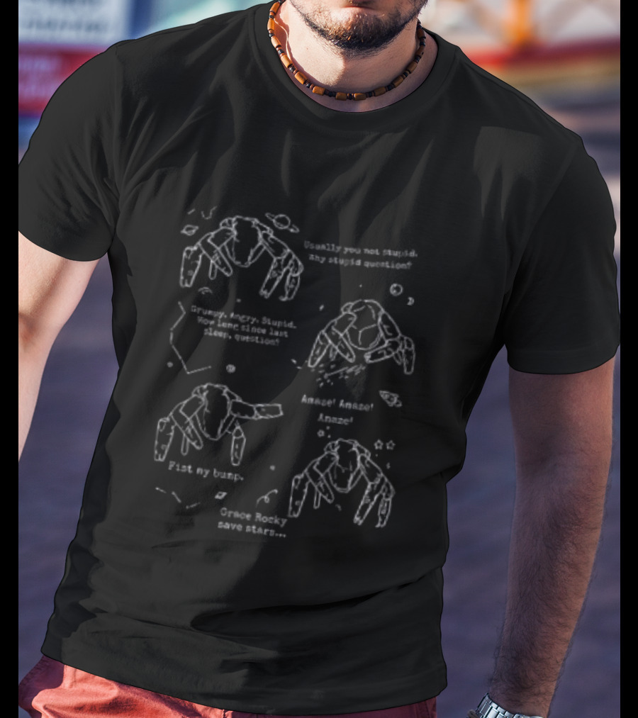 Usually You Not Stupid Why Stupid Question Grace Rocky Save Stars Friends Legendary T-Shirt