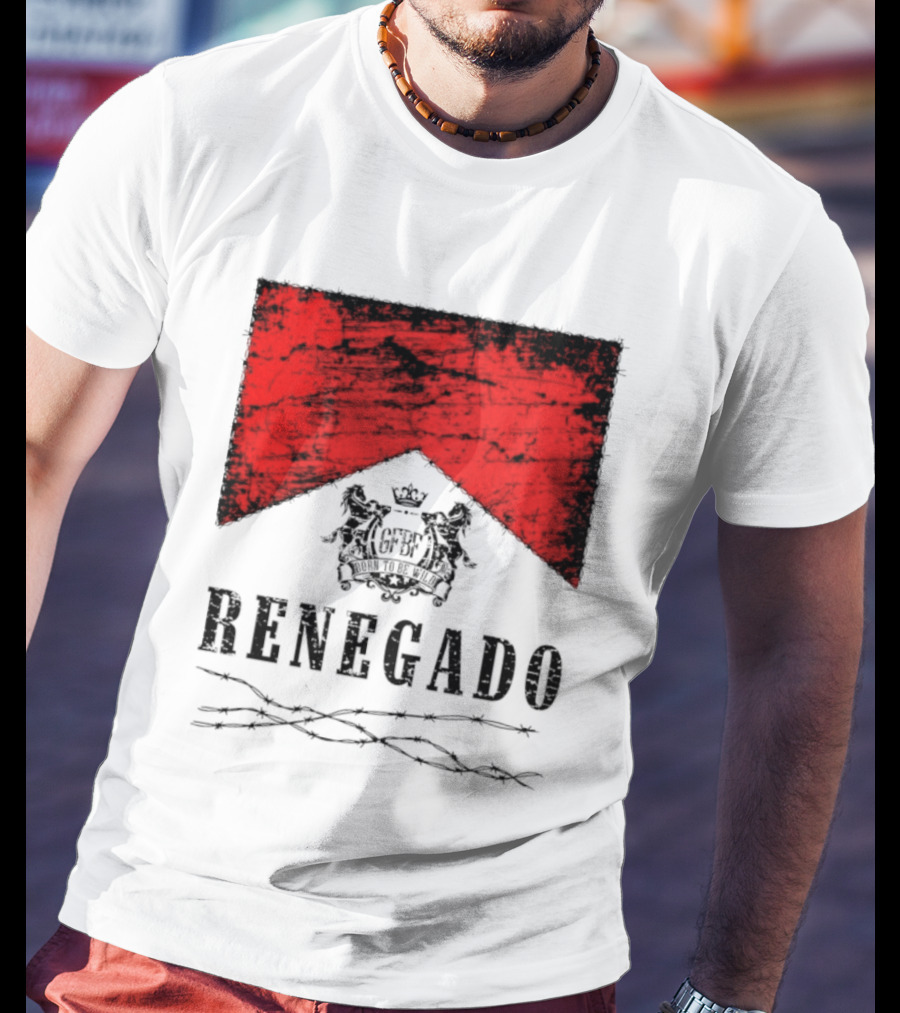 Renegado Born To Be Wild Red Crest Gothic T-Shirt