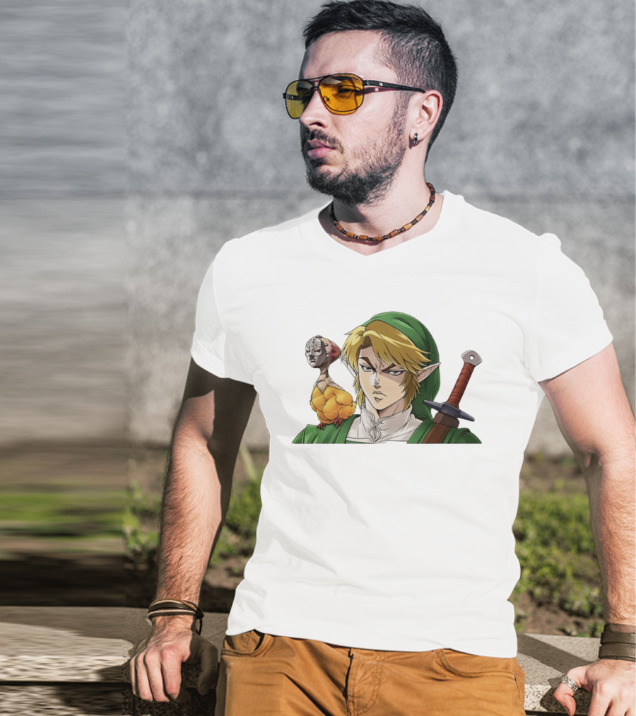 Link Dio Brando Fusion With Cucco JoJo References T-Shirt