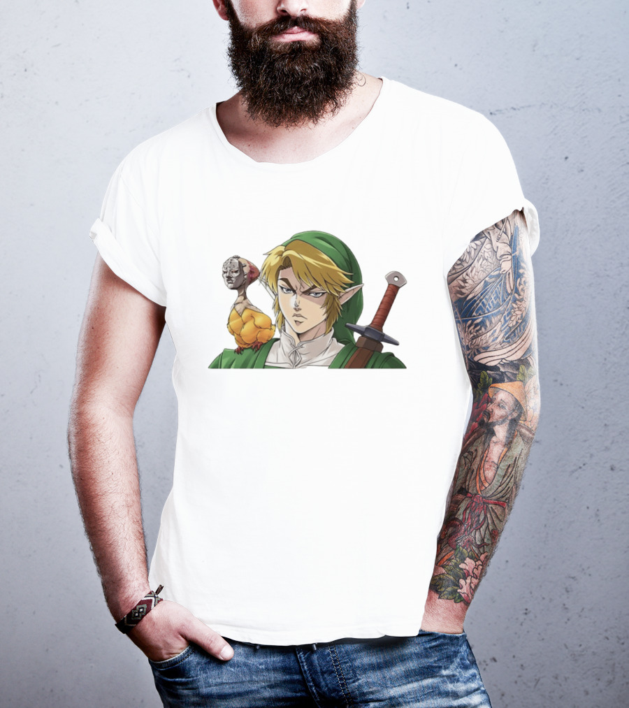 Link Dio Brando Fusion With Cucco JoJo References T-Shirt
