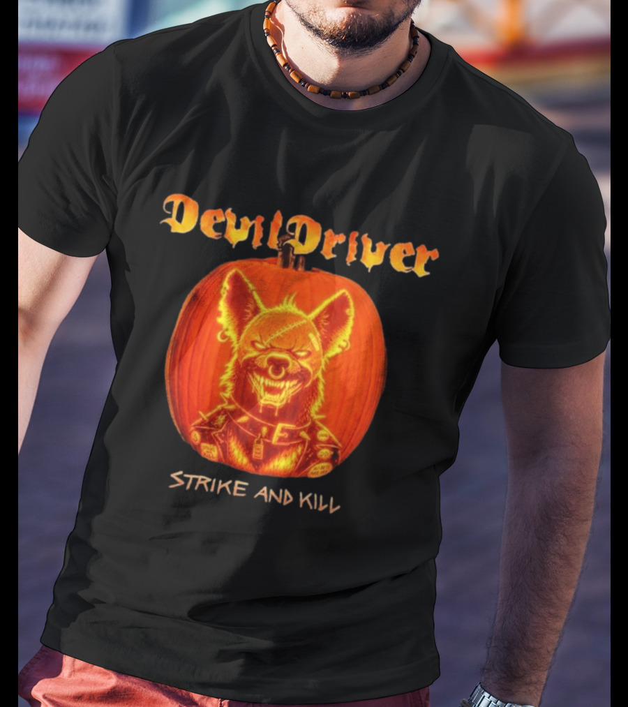 DevilDriver Halloween 2026 Strike And Kill Pumpkin T-Shirt