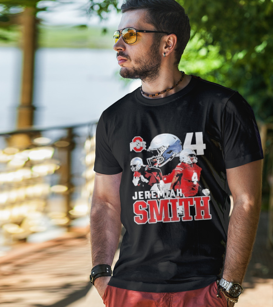 Ohio State Buckeyes NCAA Football Jeremiah Smith Number 4 T-Shirt