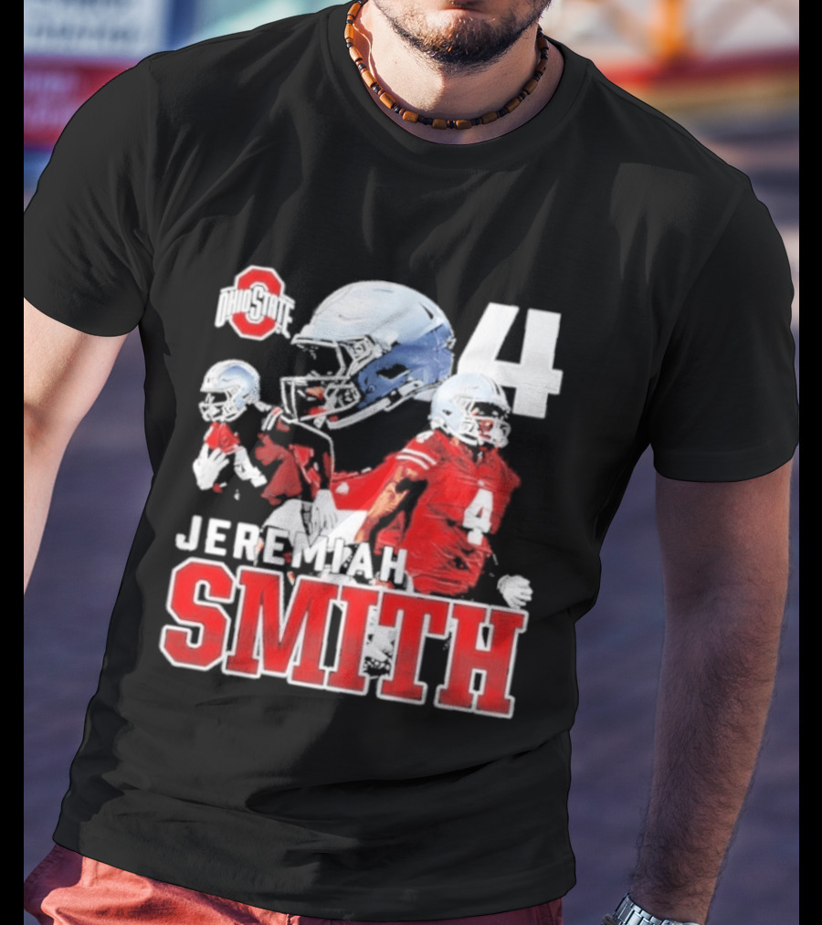 Ohio State Buckeyes NCAA Football Jeremiah Smith Number 4 T-Shirt