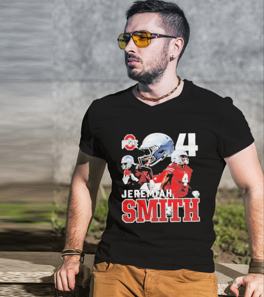 Ohio State Buckeyes NCAA Football Jeremiah Smith Number 4 T-Shirt