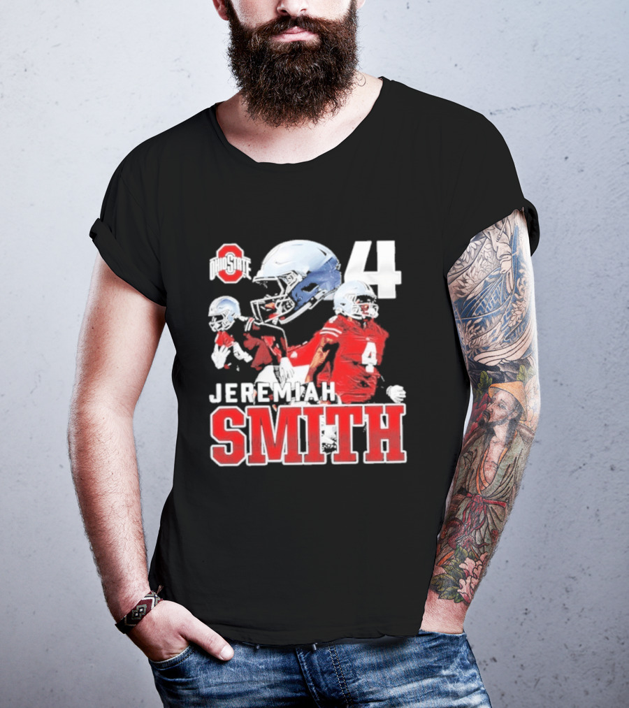 Ohio State Buckeyes NCAA Football Jeremiah Smith Number 4 T-Shirt