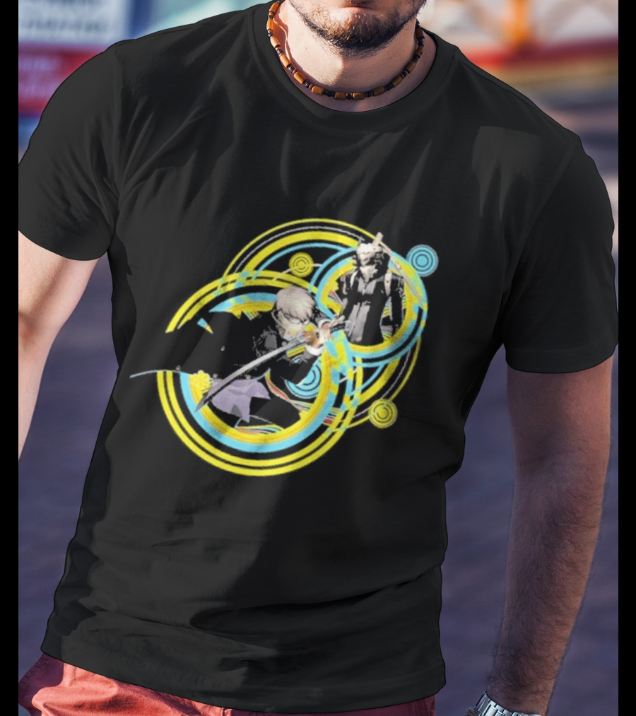 Persona 4 Revival Black Vibrant Character Artistry T-Shirt