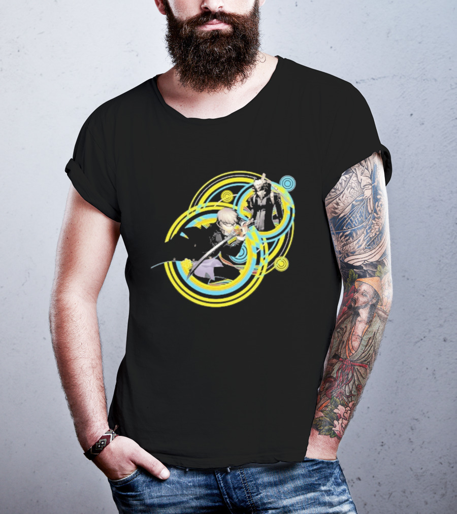 Persona 4 Revival Black Vibrant Character Artistry T-Shirt
