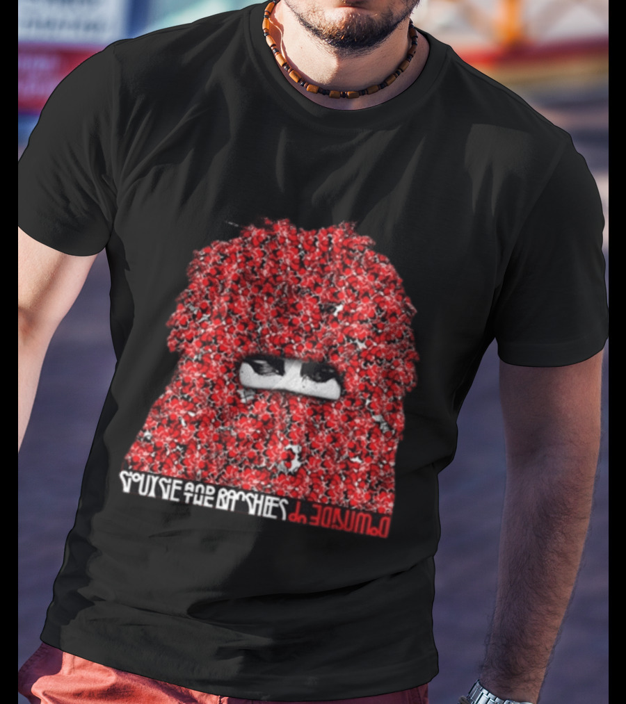 Siouxsie And The Banshees I Promise Red Floral Mask Eyes T-Shirt