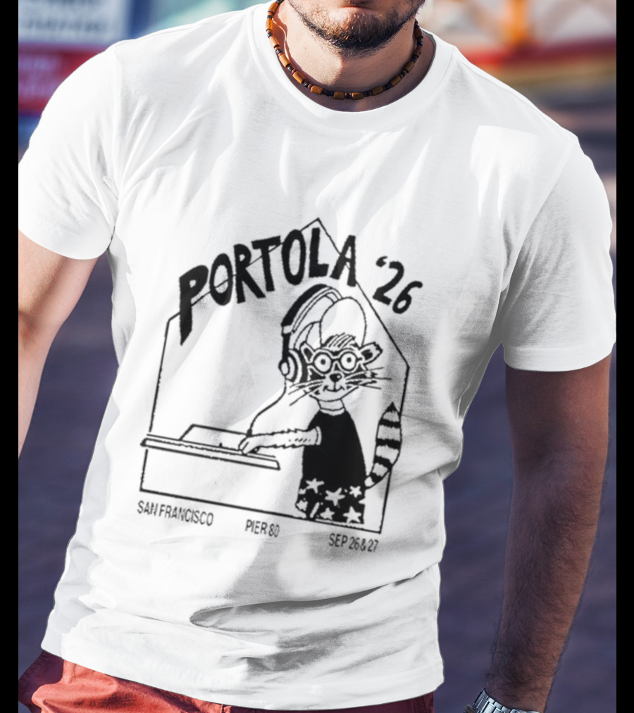 Portola 2026 San Francisco Festival DJ Cat T-Shirt