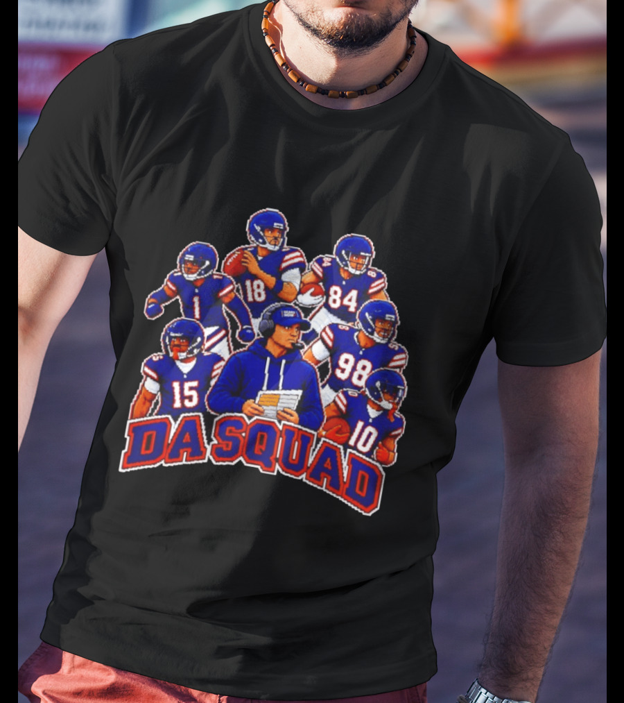 Da Squad Chicago Bear 8bit Game Quarterbacks And Coach Pixel T-Shirt