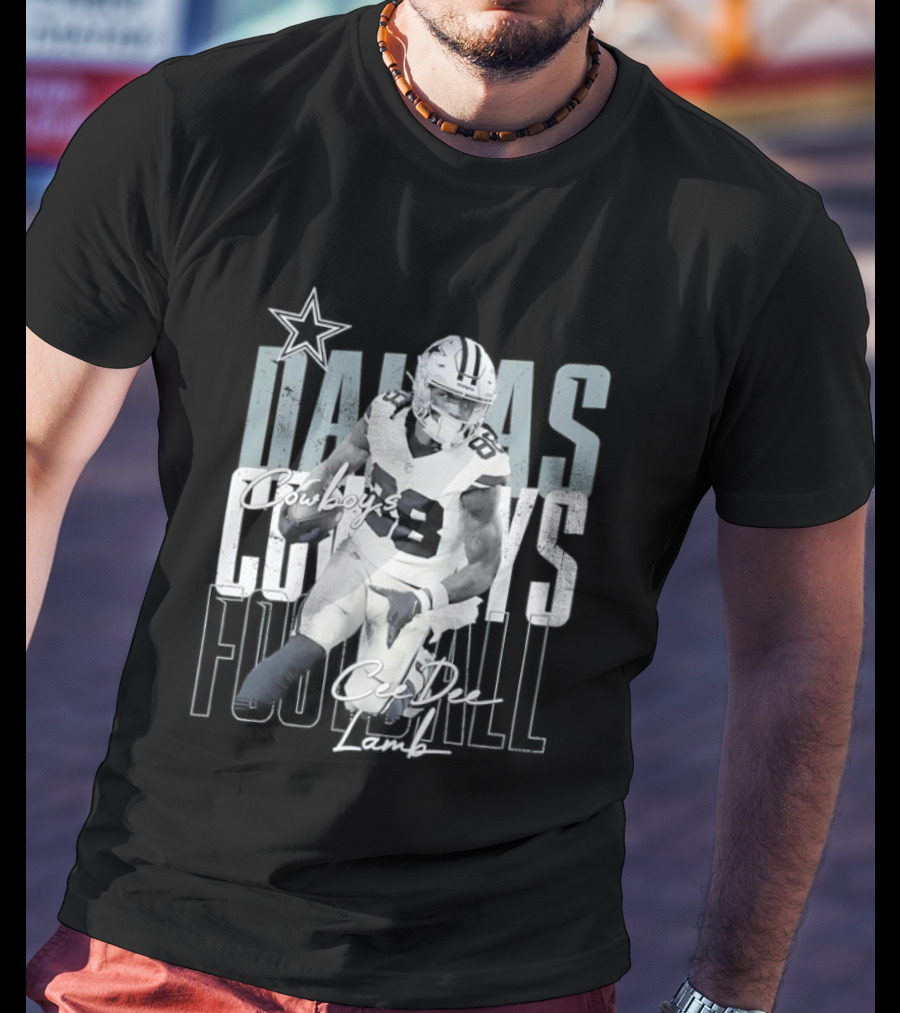 Dallas Cowboys Football CeeDee Lamb Legendary Player Card T-Shirt