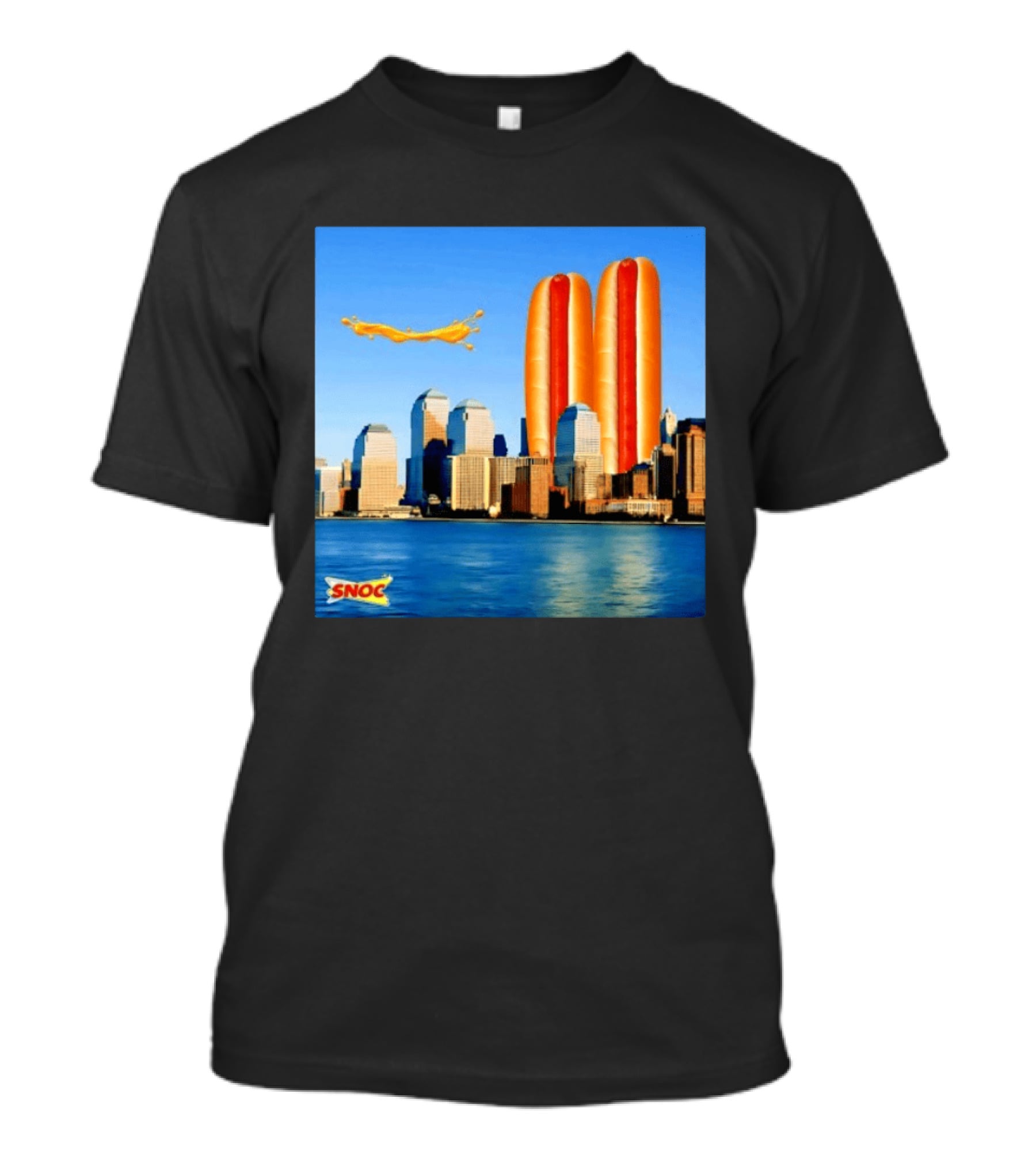 Snoc Hot Dog Twin Towers New York City 911 Event T-Shirt