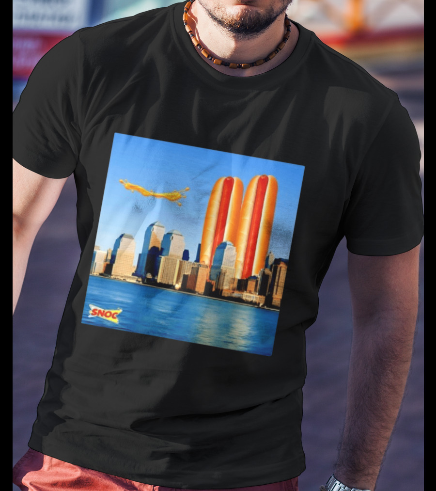 Snoc Hot Dog Twin Towers New York City 911 Event T-Shirt