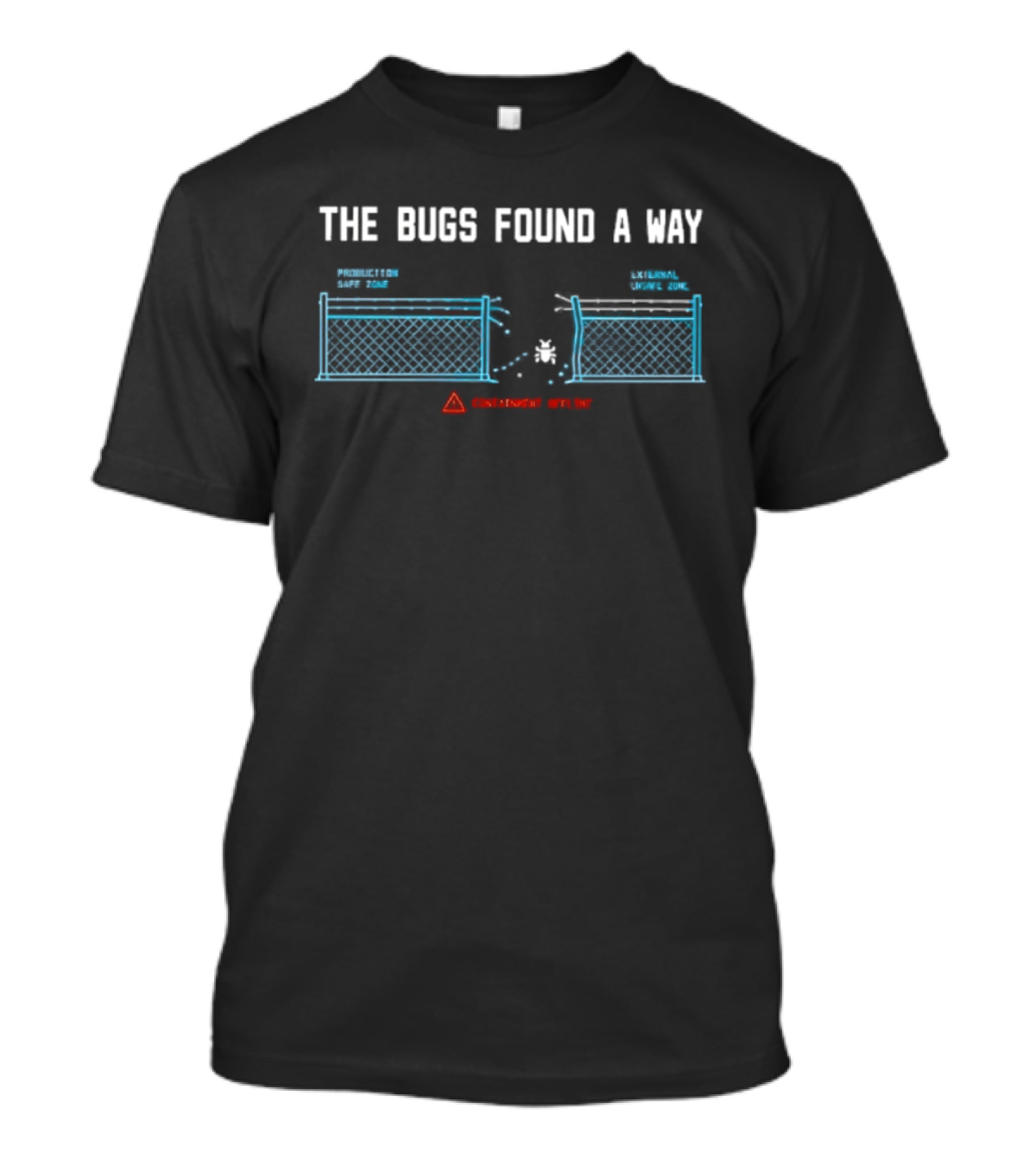 The Bugs Found A Way Containment Offline Warning System Failure T-Shirt