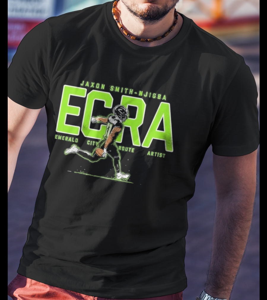 Jaxon Smith Njigba ECRA Emerald City Route Artist T-Shirt