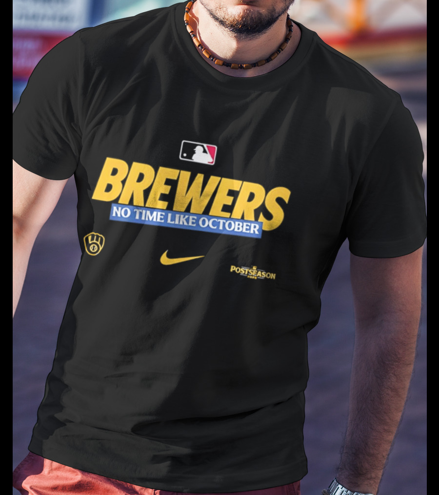 MLB Milwaukee Brewers 2026 No Time Like October Postseason Nike T-Shirt