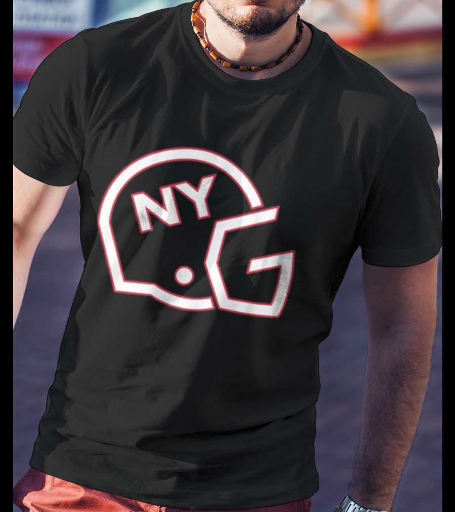 New York Giants NYG Helmet T-Shirt
