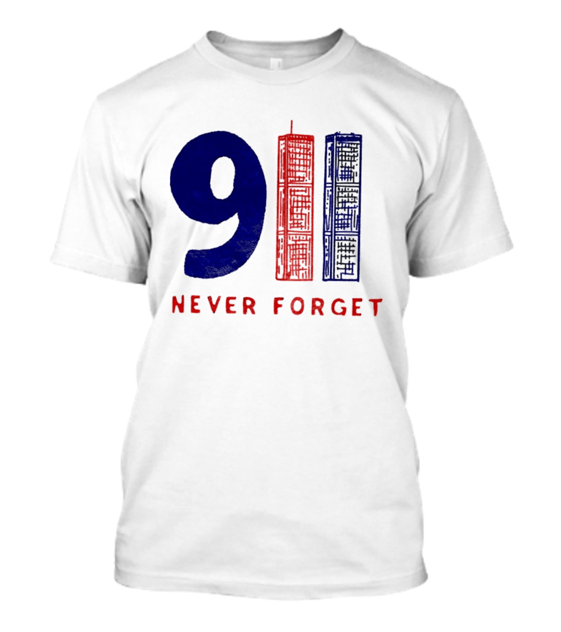 9/11 Never Forget Twin Towers American Patriotism T-Shirt