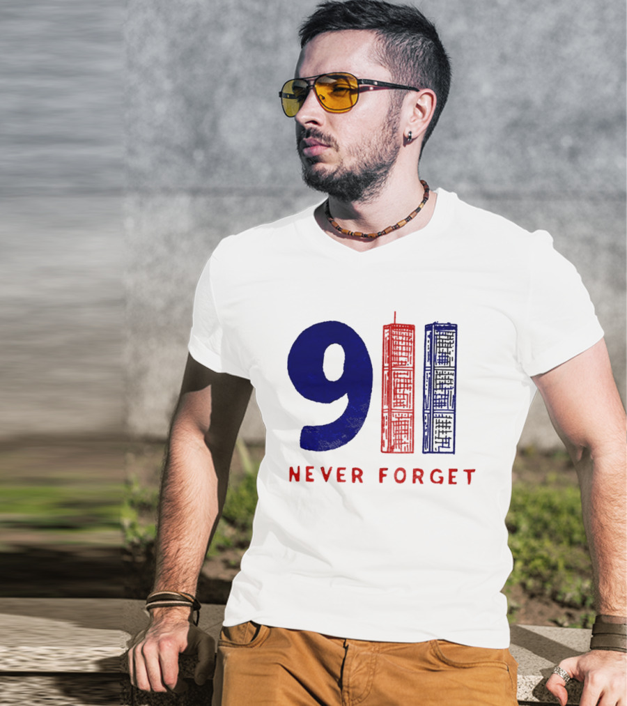 9/11 Never Forget Twin Towers American Patriotism T-Shirt