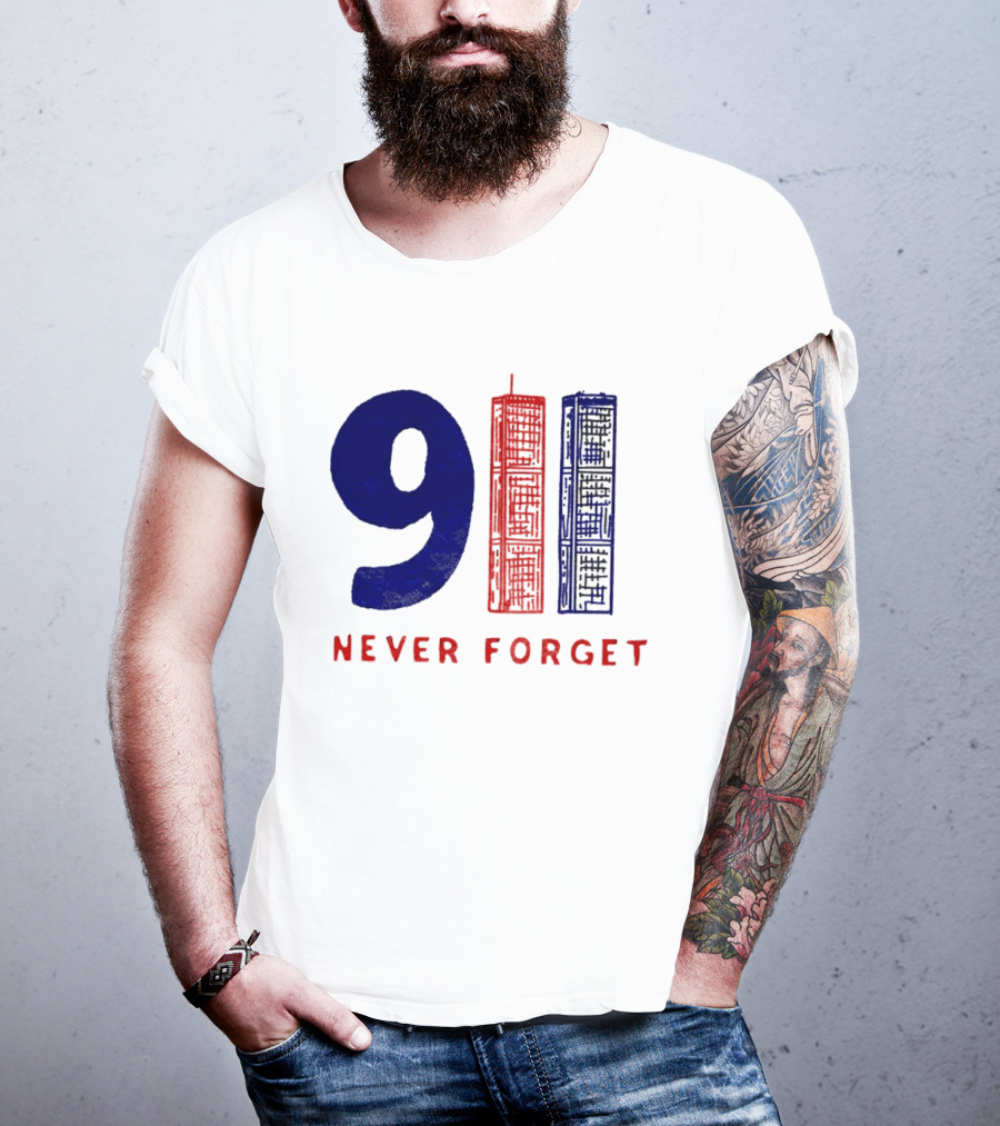9/11 Never Forget Twin Towers American Patriotism T-Shirt