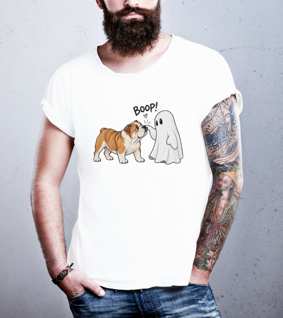 Bulldog Boop Ghost Halloween T-Shirt