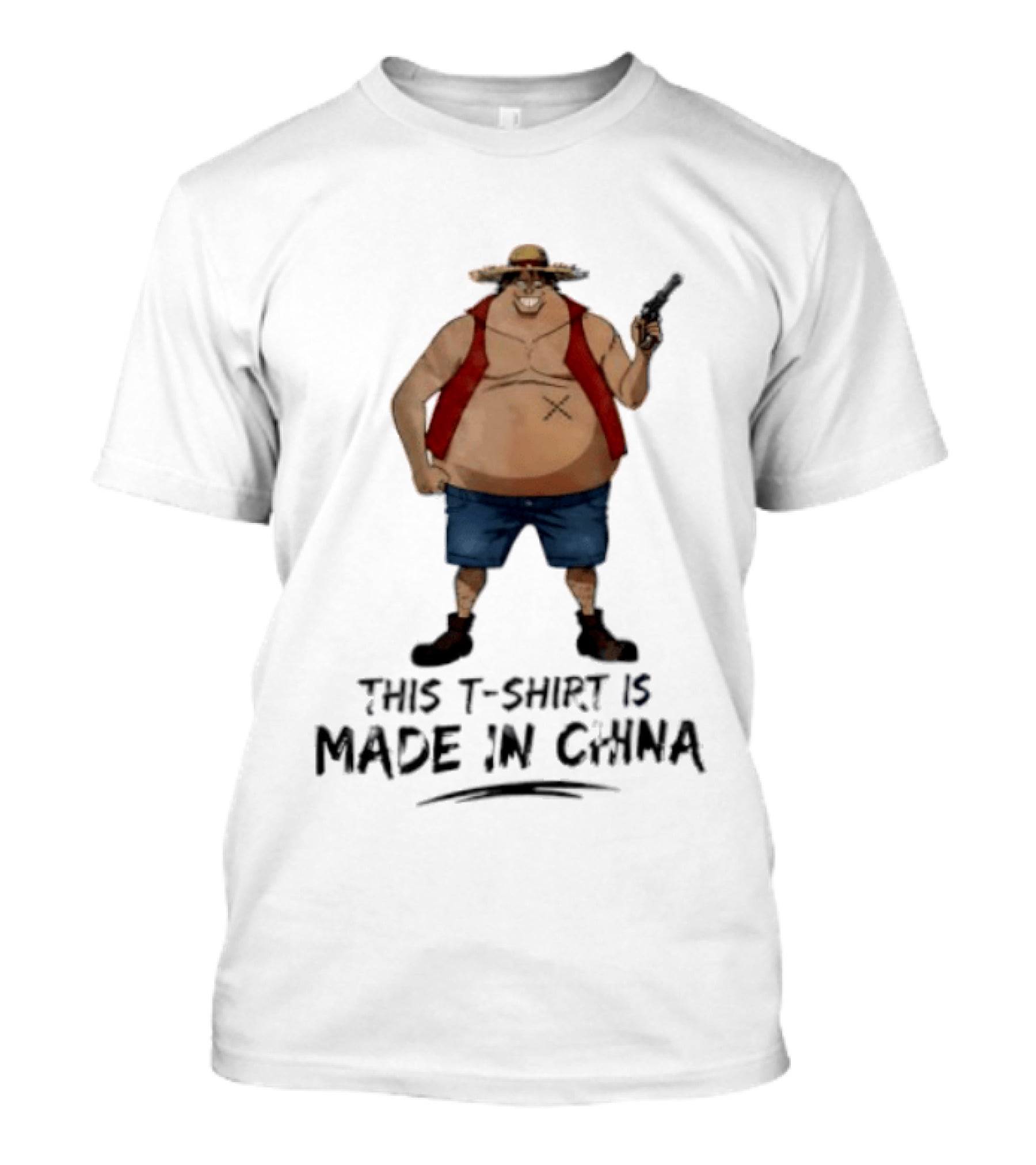 Demaro Black One Piece This Is Made In China Anime T-Shirt