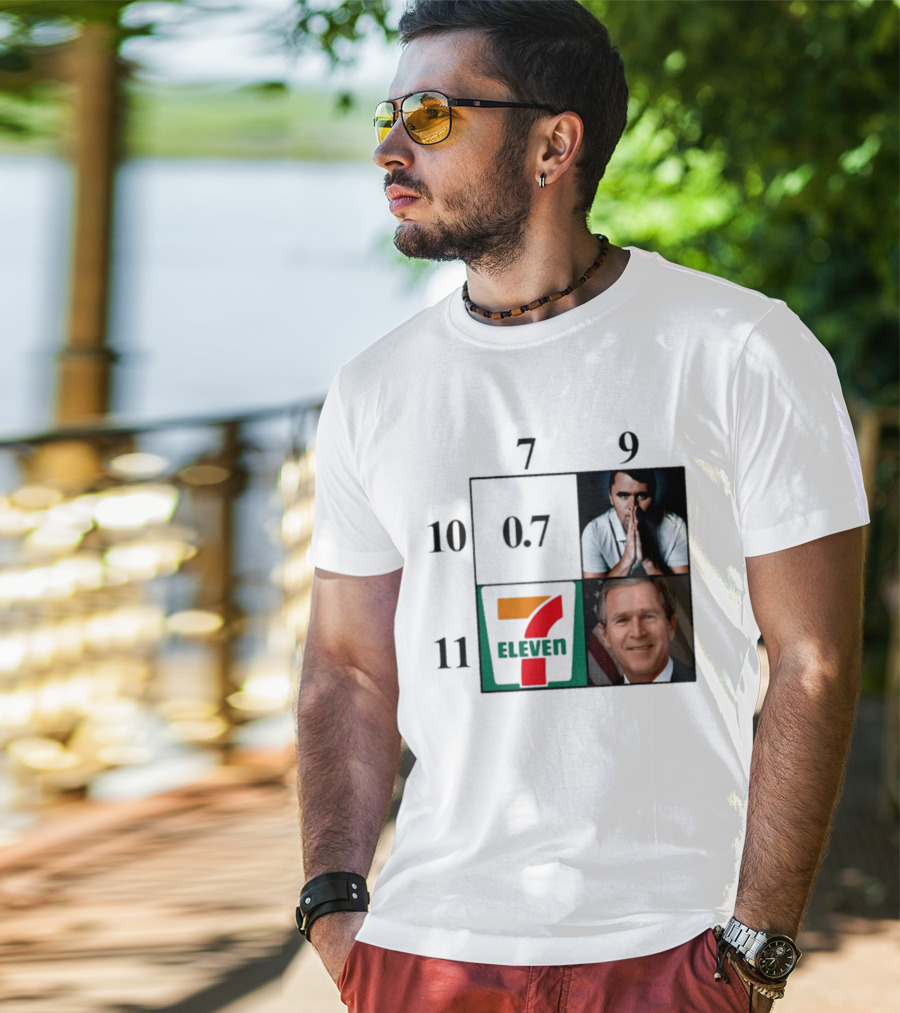 7 Eleven 07 George W. Bush Charlie Kirk Punnett Square 9 10 11 T-Shirt