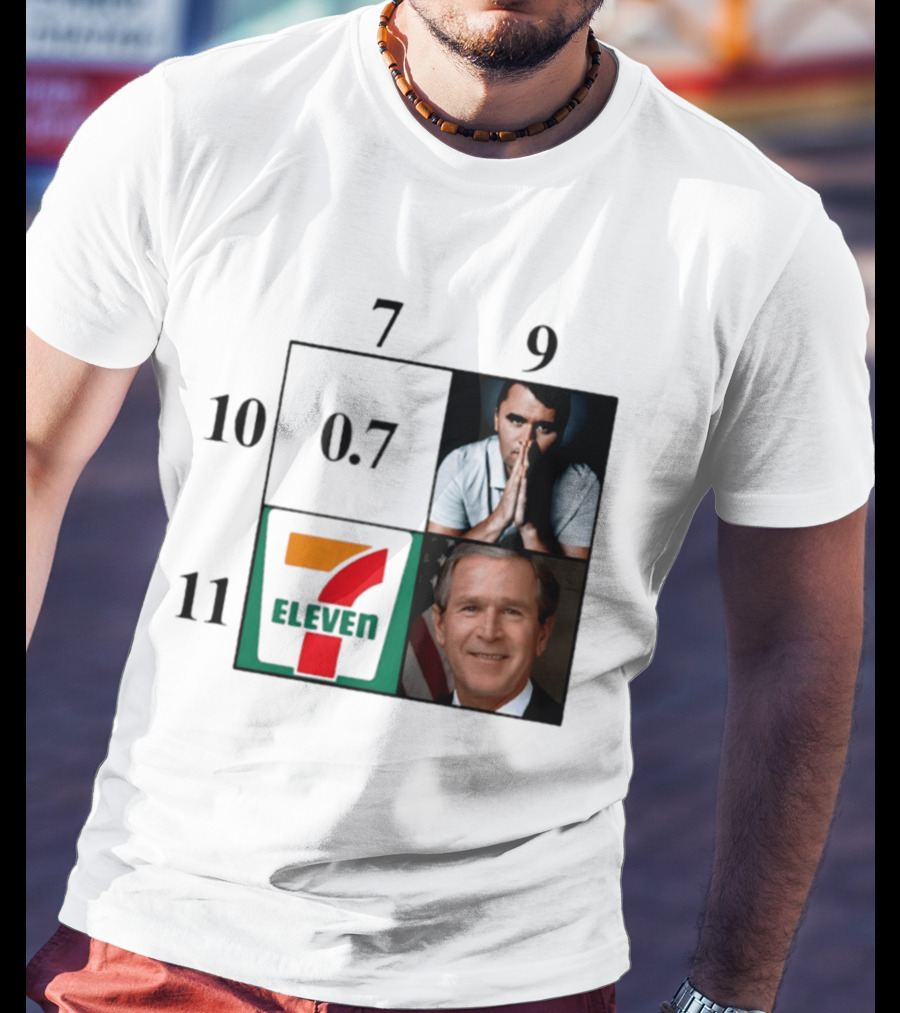 7 Eleven 07 George W. Bush Charlie Kirk Punnett Square 9 10 11 T-Shirt