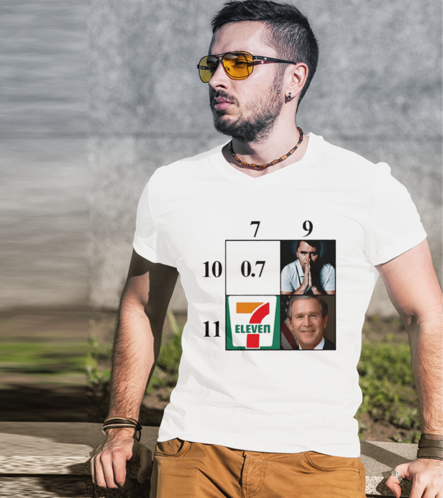 7 Eleven 07 George W. Bush Charlie Kirk Punnett Square 9 10 11 T-Shirt