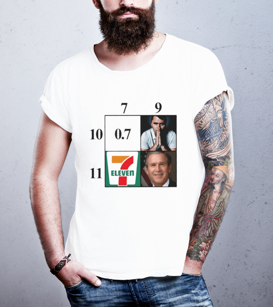 7 Eleven 07 George W. Bush Charlie Kirk Punnett Square 9 10 11 T-Shirt