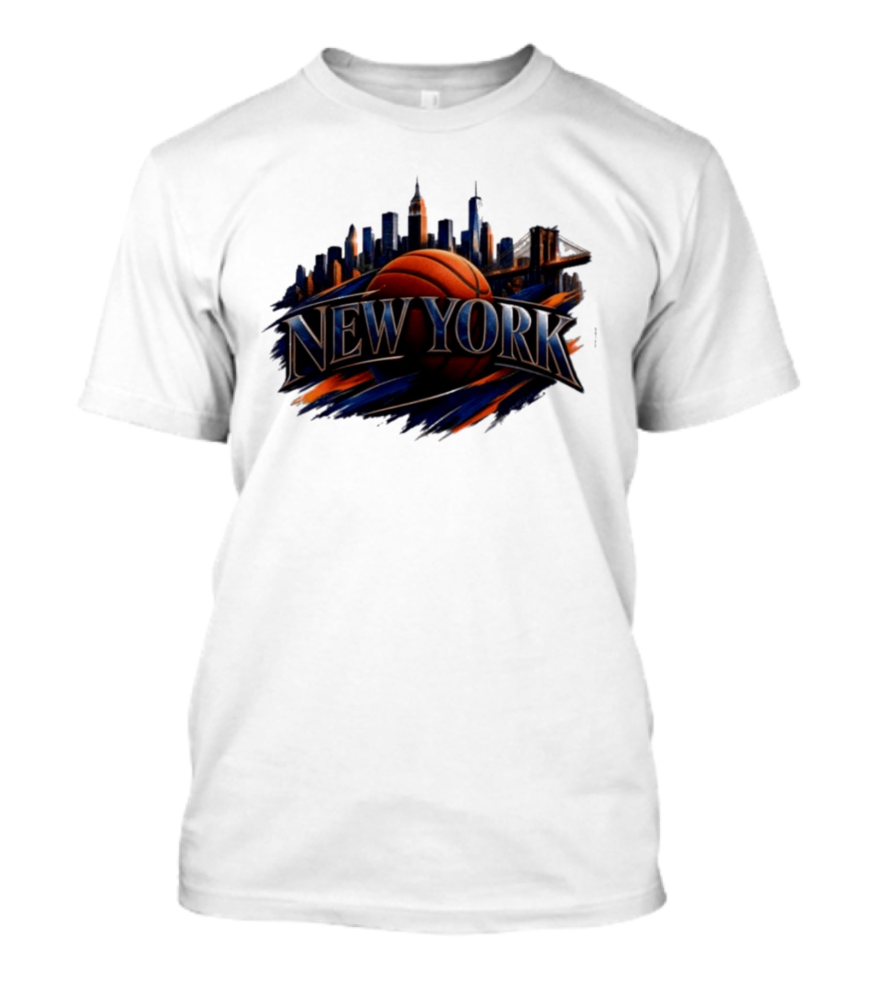 New York Basketball Skyline Cityscape T-Shirt