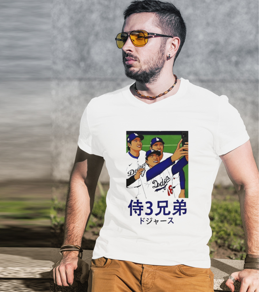 Ohtani Yamamoto Sasaki Dodgers Samurai 3 Brothers T-Shirt