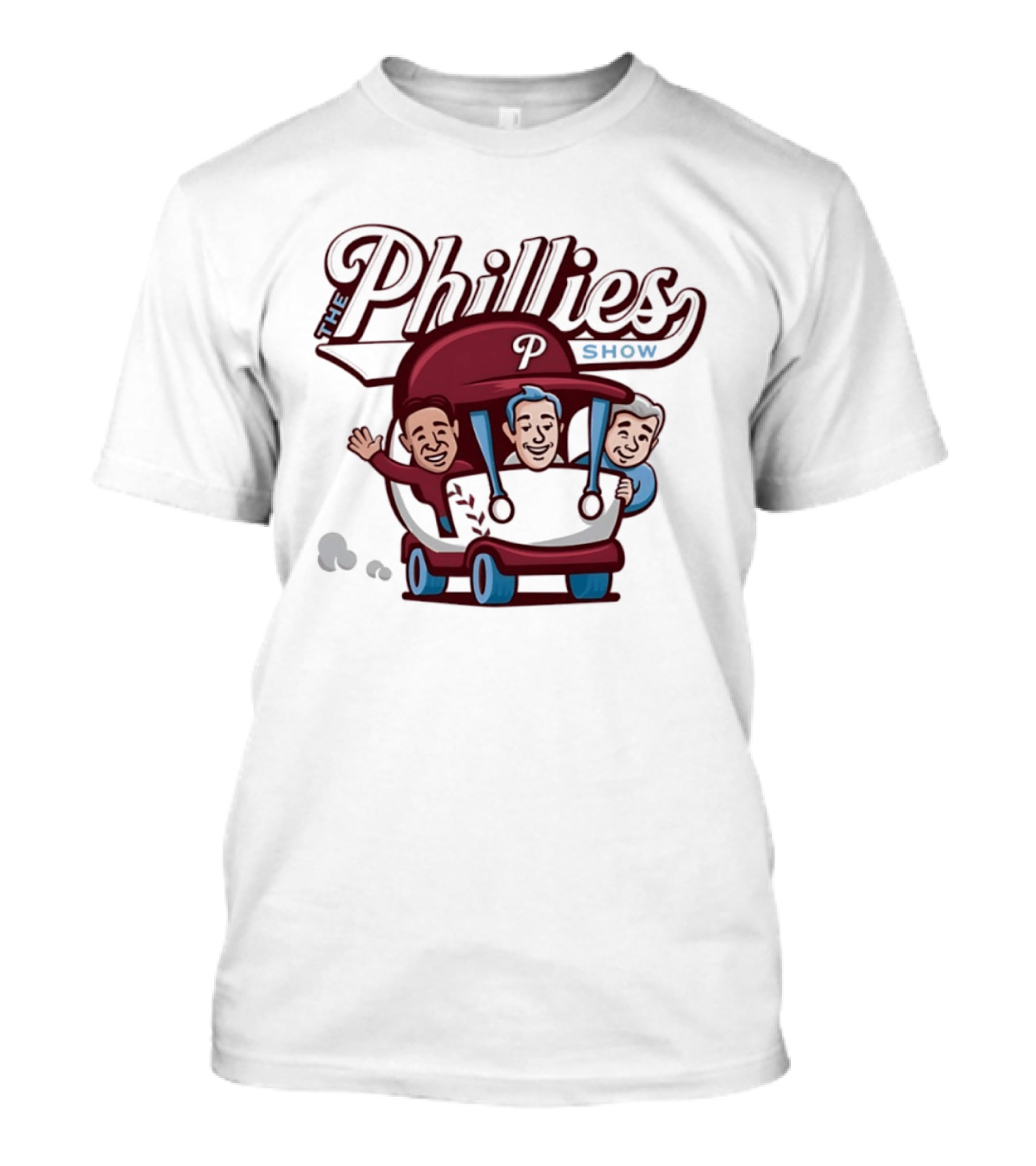 Philadelphia Phillies The Phillies Show Vintage Cartoon Golf Cart T-Shirt