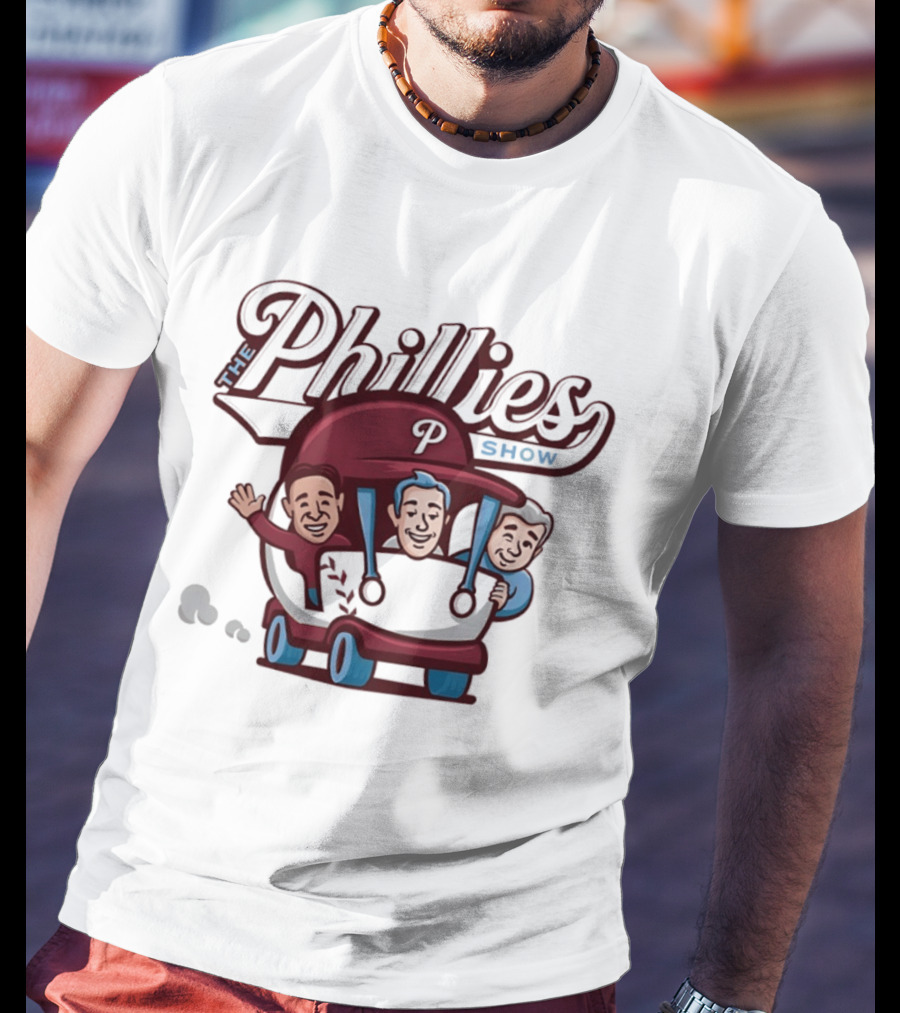 Philadelphia Phillies The Phillies Show Vintage Cartoon Golf Cart T-Shirt