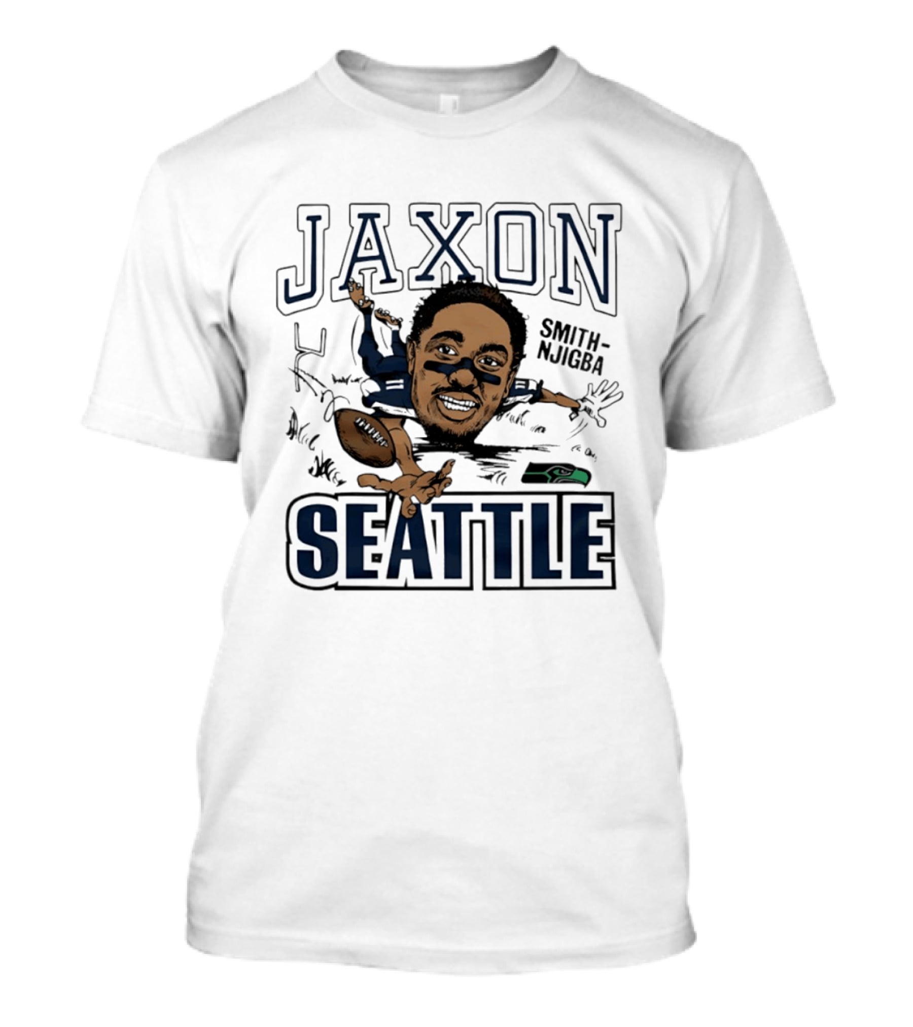 Jaxon Smith Njigba Seattle Seahawks Caricature T-Shirt