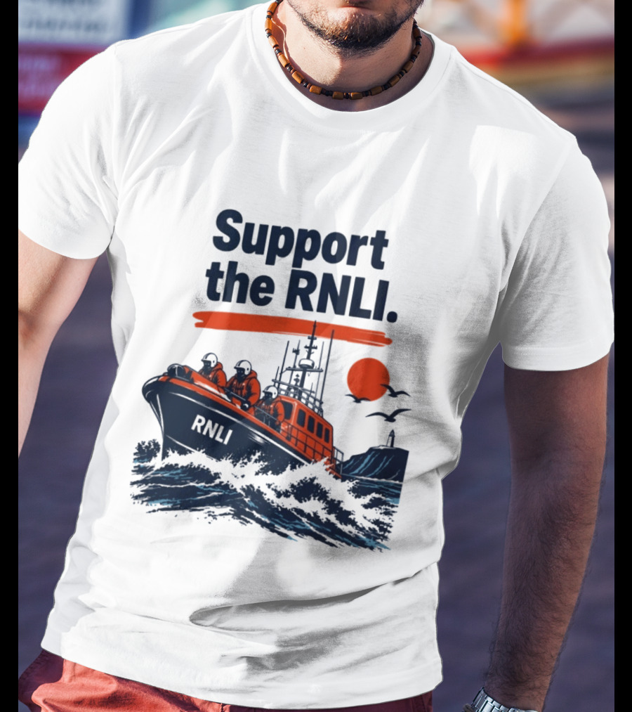 Support The RNLI Lifeboat Rescue At Sea T-Shirt