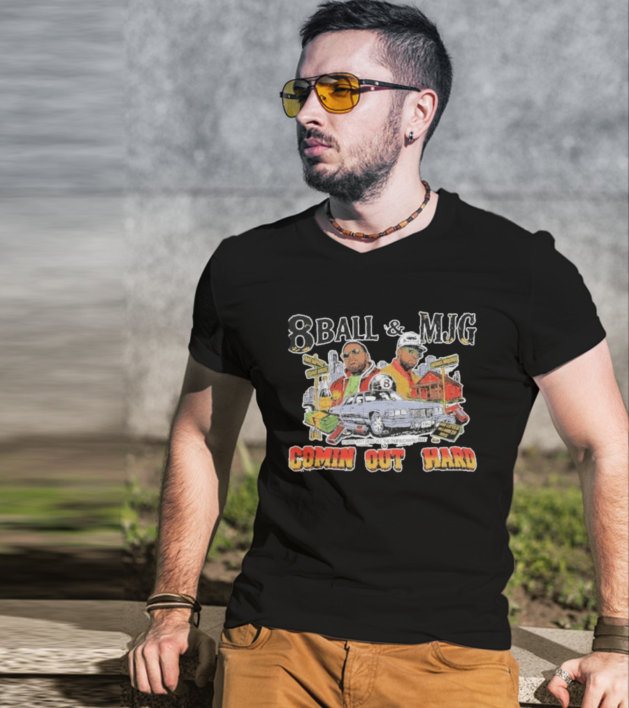 8Ball & MJG Comin Out Hard Memphis Orange Mound Pimpin' Ain't Dead Yet T-Shirt