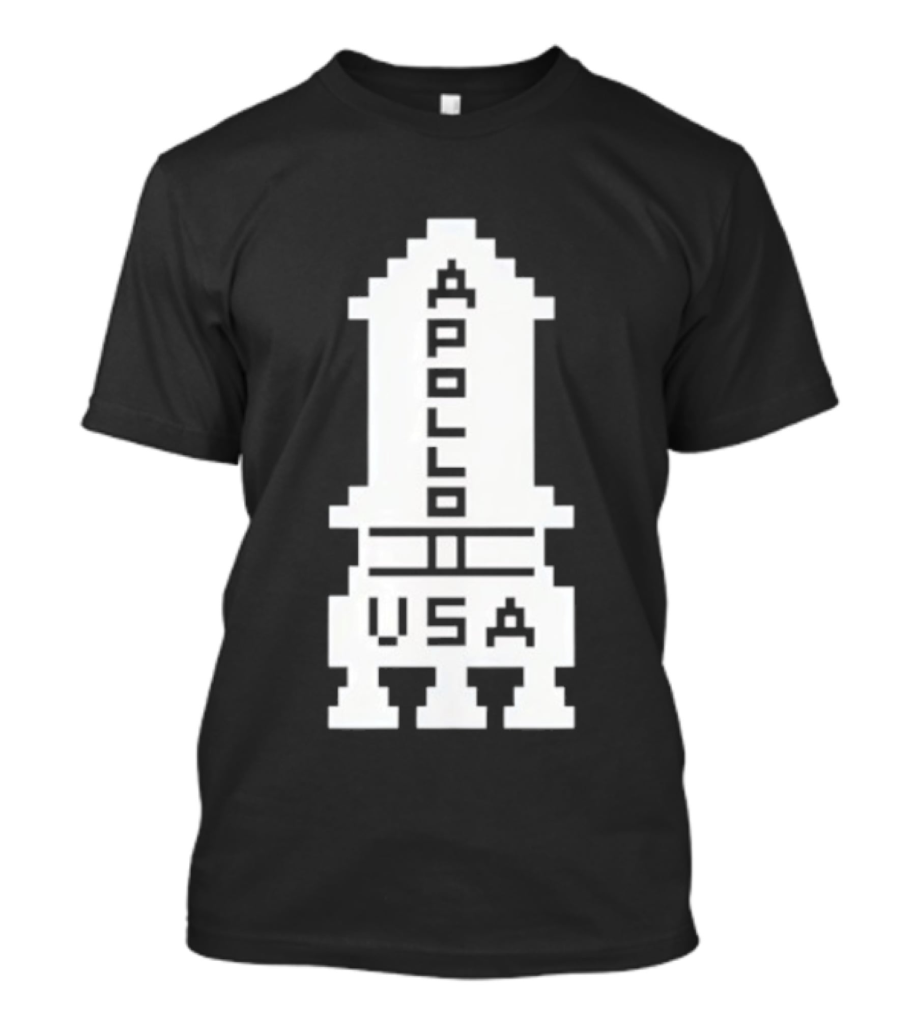 Apollo USA Rocket NASA Pixel T-Shirt