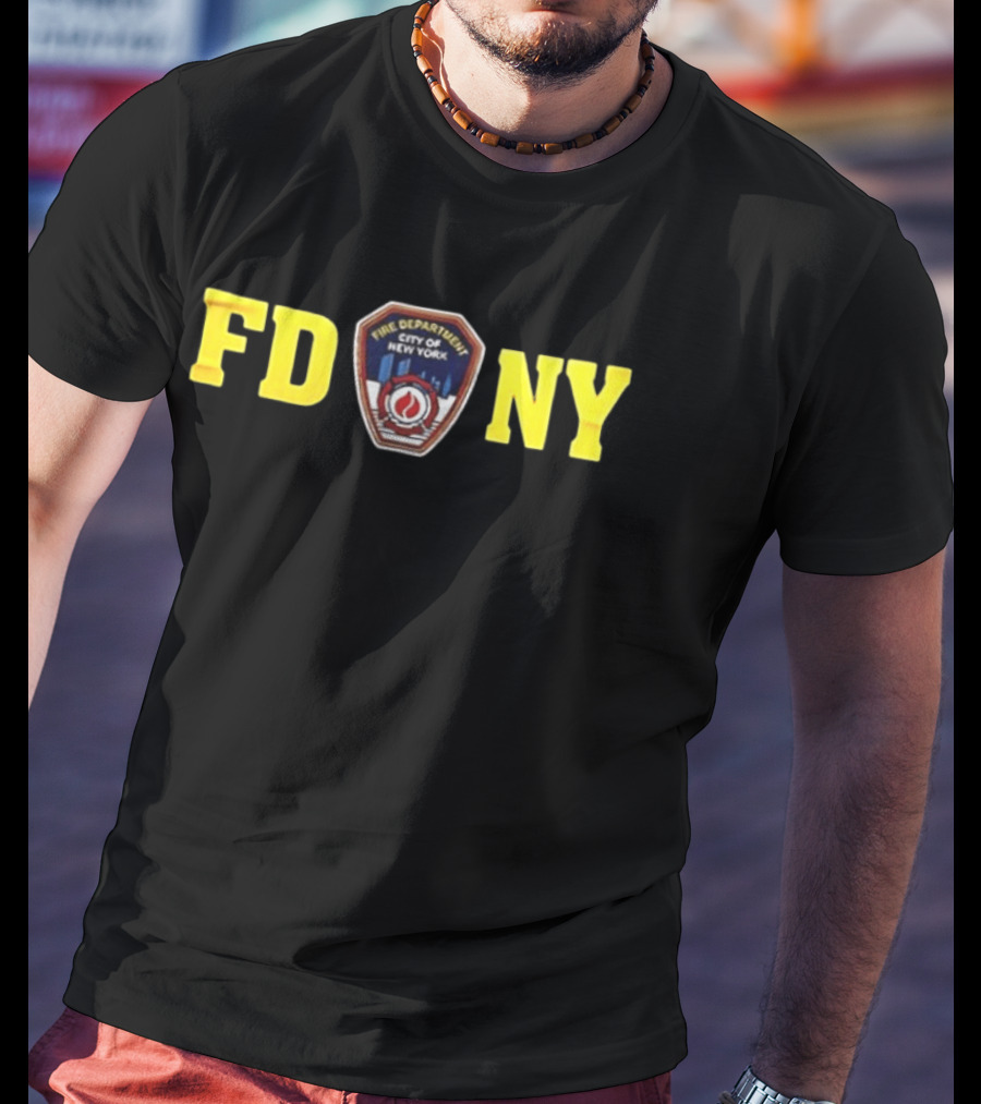 FDNY New York Yankees 2026 First Due At Yankee Stadium House On The Hill Two Sided T-Shirt
