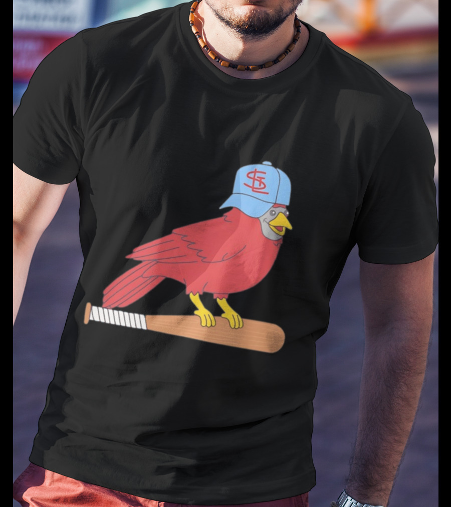 Hancel Rincon St. Louis Cardinals STL Hat Animated Bird Baseball Bat T-Shirt