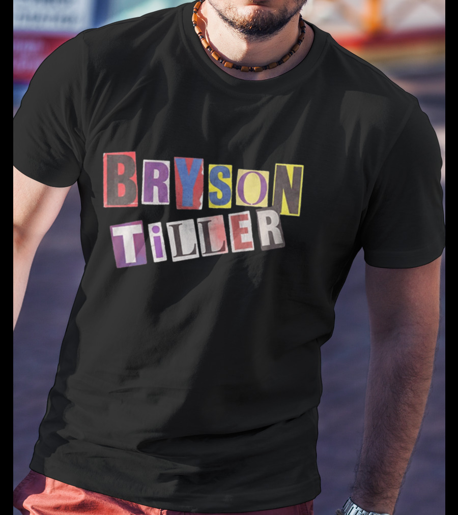 Bryson Tiller 2026 Tour The Neo Trapsoul Colorful Text Collage T-Shirt