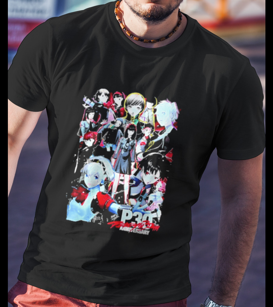 Chillweeb Persona 30th Anniversary Anime Characters P3 25th Anniversary Edition T-Shirt