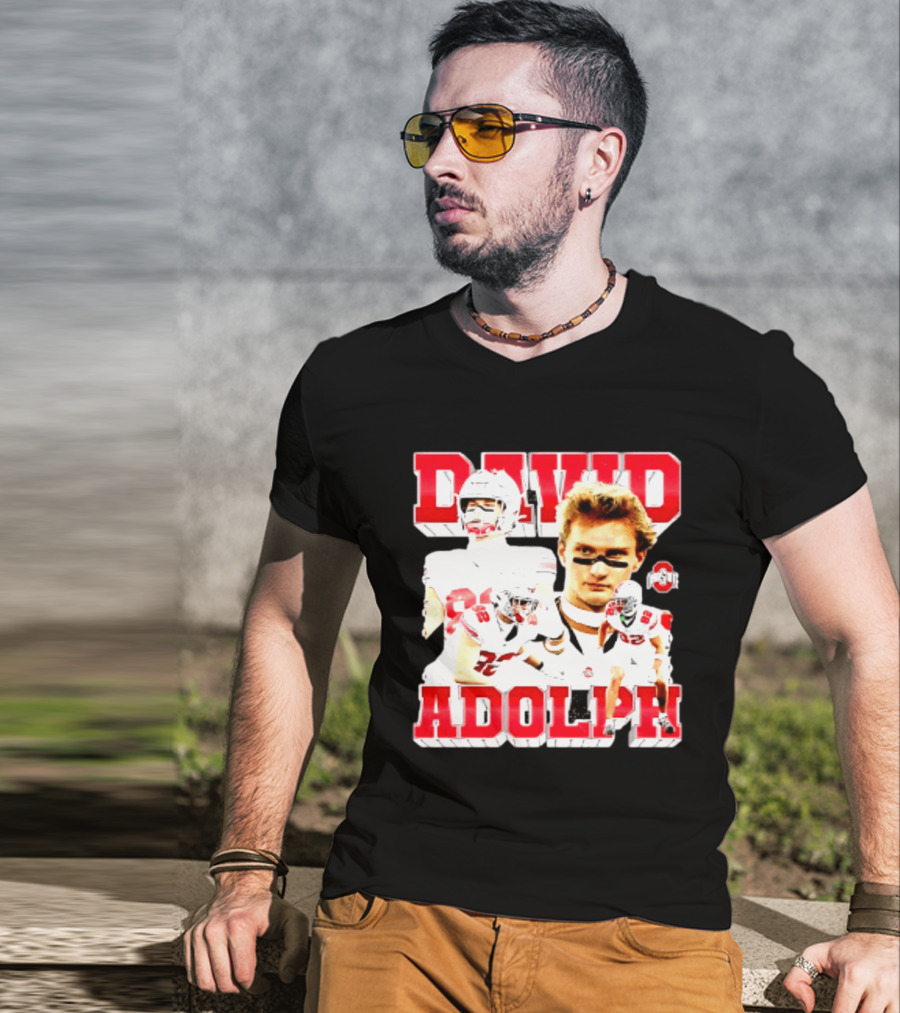 David Adolph 82 Ohio State Buckeyes NCAA Player Highlights T-Shirt