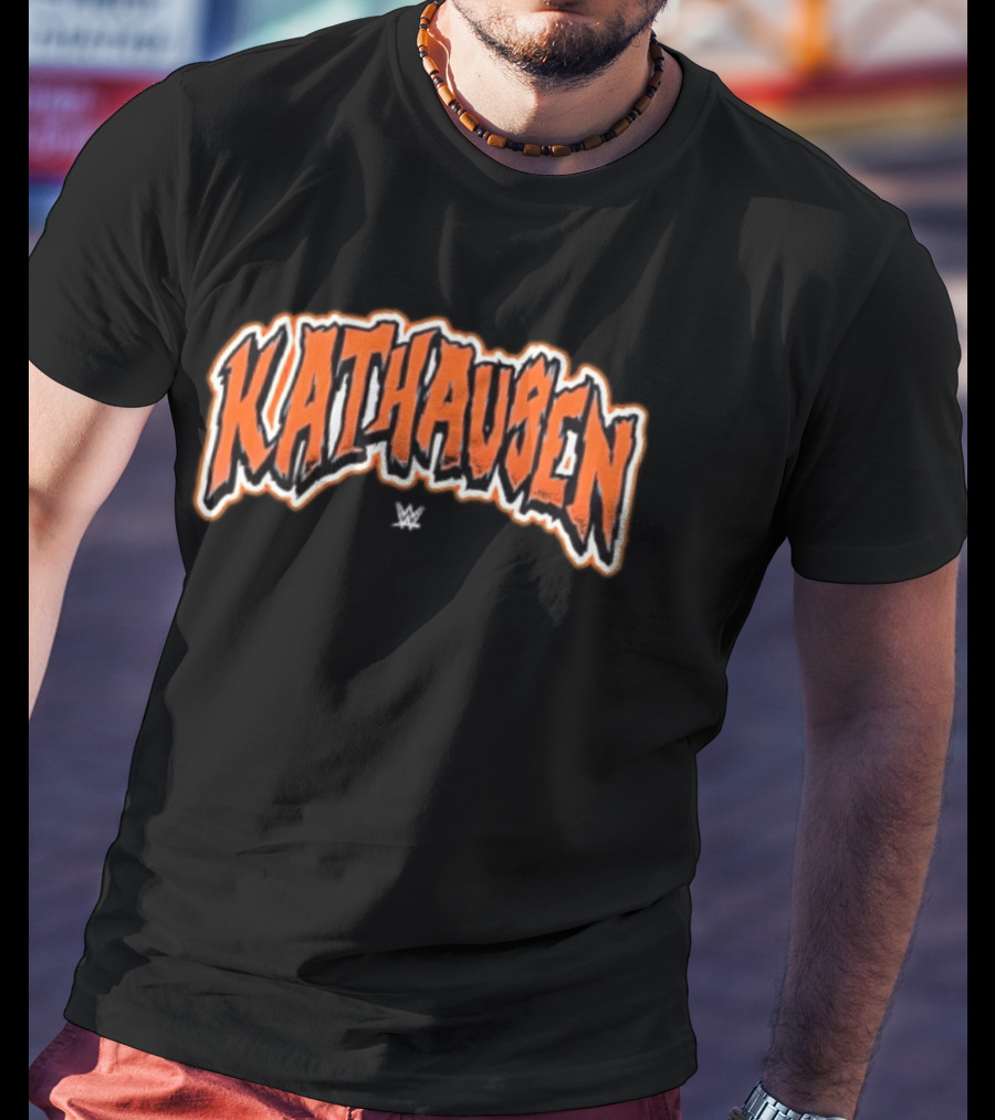 Karl Anthony Towns WWE KATHausen Wordmark Halloween Font T-Shirt